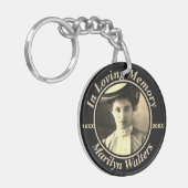 Gepersonaliseerd Memorial met foto Sleutelhanger (Voorkant Links)