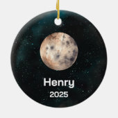 Gepersonaliseerd Mercurius Ornament, Planeet van h Keramisch Ornament (Achterkant)