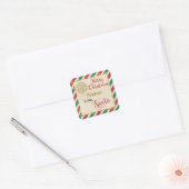 Gepersonaliseerd "Merry Christmas Love Santa" labe Vierkante Sticker (Envelop)
