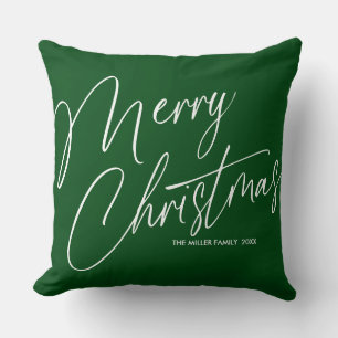 Gepersonaliseerd Merry Christmas Sierkussen