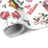 Gepersonaliseerd Merry Christmas Wrapping Paper — Cadeaupapier (Rol Hoek)