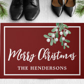 Gepersonaliseerd Merry KerstBourgody Maroon Deurmat