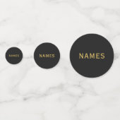 Gepersonaliseerd met 3 achternaam of bijnaam erop confetti (Achterkanten)