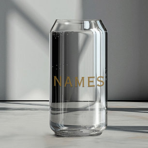 Gepersonaliseerd met achternaam of bijnaam erop blikvorm glas