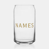 Gepersonaliseerd met achternaam of bijnaam erop blikvorm glas (Voorkant)