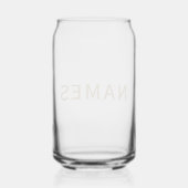 Gepersonaliseerd met achternaam of bijnaam erop blikvorm glas (Achterkant)