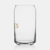Gepersonaliseerd met achternaam of bijnaam erop blikvorm glas (Links)