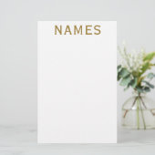 Gepersonaliseerd met achternaam of bijnaam erop briefpapier (Staand voorkant)
