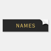 Gepersonaliseerd met achternaam of bijnaam erop bumpersticker (Voorkant)