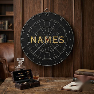 Gepersonaliseerd met achternaam of bijnaam erop dartbord