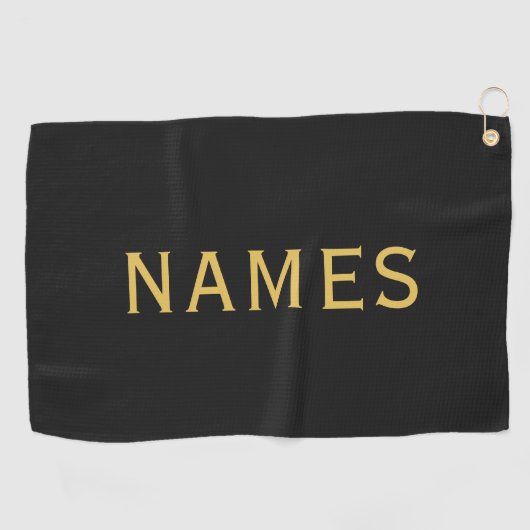 Gepersonaliseerd met achternaam of bijnaam erop golfhanddoek (Horizontaal)