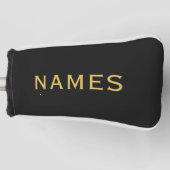 Gepersonaliseerd met achternaam of bijnaam erop golfheadcover (Voorkant)