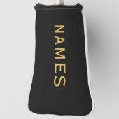Gepersonaliseerd met achternaam of bijnaam erop golfheadcover (Draai 90)