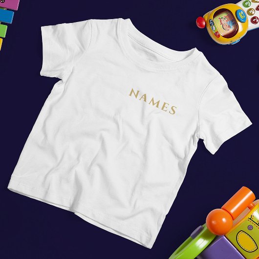 Gepersonaliseerd met achternaam of bijnaam erop kinder shirts