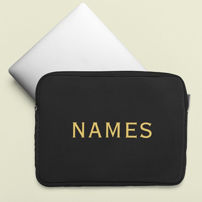 Gepersonaliseerd met achternaam of bijnaam erop laptop sleeve (Creator heeft geüpload)