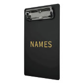Gepersonaliseerd met achternaam of bijnaam erop mini klembord (Angled2)
