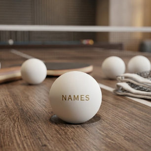 Gepersonaliseerd met achternaam of bijnaam erop pingpongbal