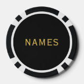 Gepersonaliseerd met achternaam of bijnaam erop poker chips (Achterkant)