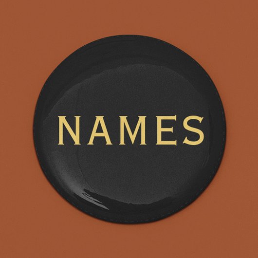 Gepersonaliseerd met achternaam of bijnaam erop ronde button 3,2 cm