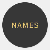 Gepersonaliseerd met achternaam of bijnaam erop ronde sticker (Voorkant)