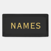 Gepersonaliseerd met achternaam of bijnaam erop spandoek (Horizontaal)