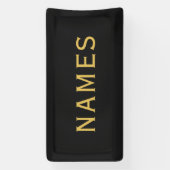 Gepersonaliseerd met achternaam of bijnaam erop spandoek (Verticaal)