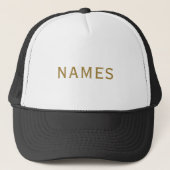 Gepersonaliseerd met achternaam of bijnaam erop trucker pet (Voorkant)