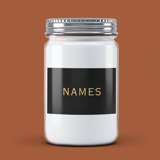 Gepersonaliseerd met achternaam of bijnaam erop voedselcontainer etiket