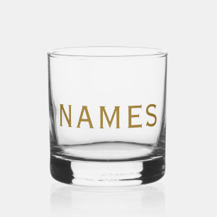 Gepersonaliseerd met achternaam of bijnaam erop whisky glas