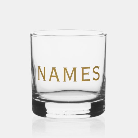 Gepersonaliseerd met achternaam of bijnaam erop whisky glas (Voorkant)