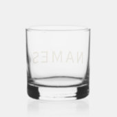 Gepersonaliseerd met achternaam of bijnaam erop whisky glas (Achterkant)