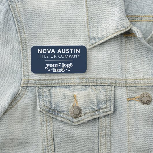 Gepersonaliseerd met bedrijf Logo werknemer Magnet Naamplaatje (In situ)