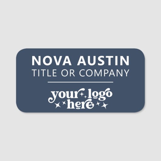 Gepersonaliseerd met bedrijf Logo werknemer Magnet Naamplaatje (Voorkant)