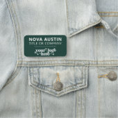 Gepersonaliseerd met bedrijf Logo werknemer Magnet Naamplaatje (In situ)