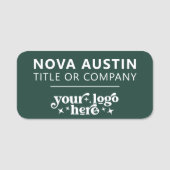 Gepersonaliseerd met bedrijf Logo werknemer Magnet Naamplaatje (Voorkant)