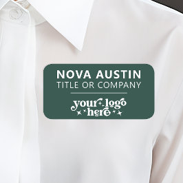 Gepersonaliseerd met bedrijf Logo werknemer Magnet Naamplaatje