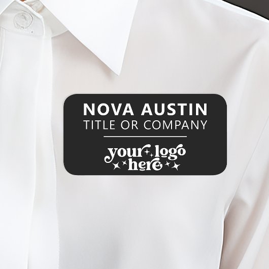 Gepersonaliseerd met bedrijf Logo werknemer Magnet Naamplaatje