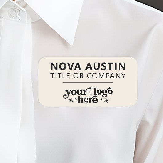 Gepersonaliseerd met bedrijf Logo werknemer Magnet Naamplaatje