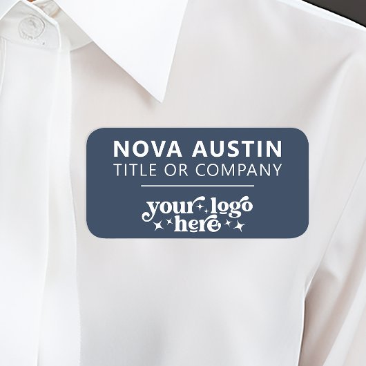 Gepersonaliseerd met bedrijf Logo werknemer Magnet Naamplaatje