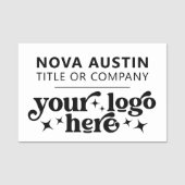 Gepersonaliseerd met Company Logo Employee Large Naamplaatje (Voorkant)