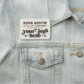 Gepersonaliseerd met Company Logo Employee Large Naamplaatje (In situ)