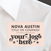 Gepersonaliseerd met Company Logo Employee Large Naamplaatje