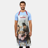 Gepersonaliseerd met de Grote Foto van de Naam Schort (Gedragen)