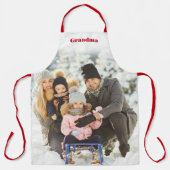 Gepersonaliseerd met de Grote Foto van de Naam Schort (Voorkant)