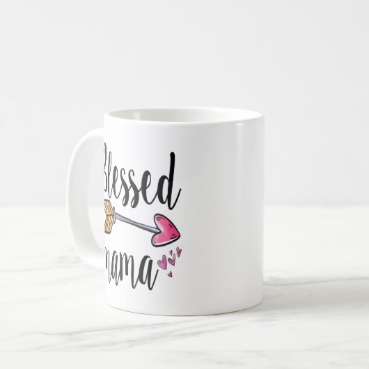 Gepersonaliseerd met de naam van kinderen Gezegend Koffiemok (Voorkant links)