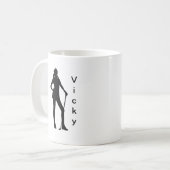 Gepersonaliseerd met de naam Vrouw Golf Sport Koffiemok (Voorkant links)