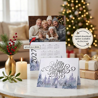 Gepersonaliseerd met foto en kalender binnen kaart