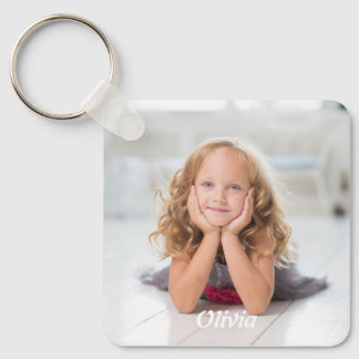 Gepersonaliseerd met foto en naam sleutelhanger