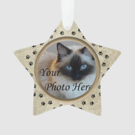 Gepersonaliseerd met foto- en Verse Pet Memorial Ornament