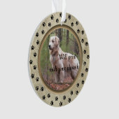 Gepersonaliseerd met foto- en Verse Pet Memorial Ornament (voorkant)